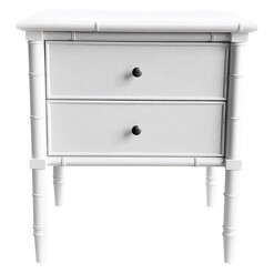 Picture of Erickson Timber Side Table with Drawers in White by Jac Home Living