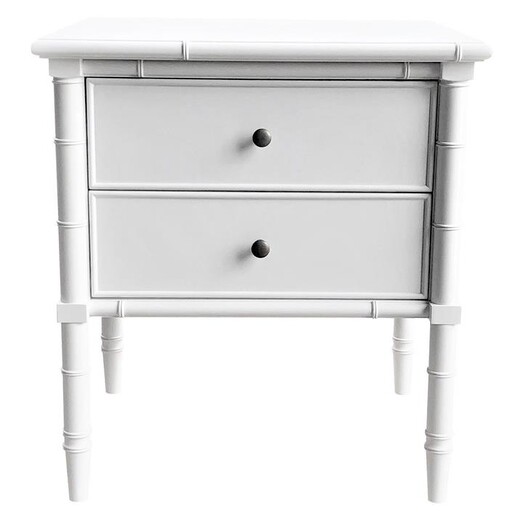 Picture of Erickson Timber Side Table with Drawers in White by Jac Home Living