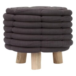 Picture of Erie Upholstered Roll Ottoman Cotton Wood/Brown Mise En Scene