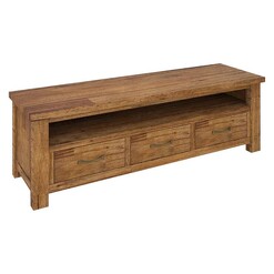 Picture of Erina Timber Entertainment Unit, 3 Drawers Wood Natural Dover Mason