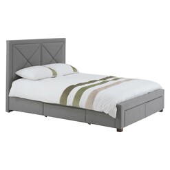 Picture of Ervin Upholstered Queen Storage Bed Fabric Light Grey Beaumont & Braddock