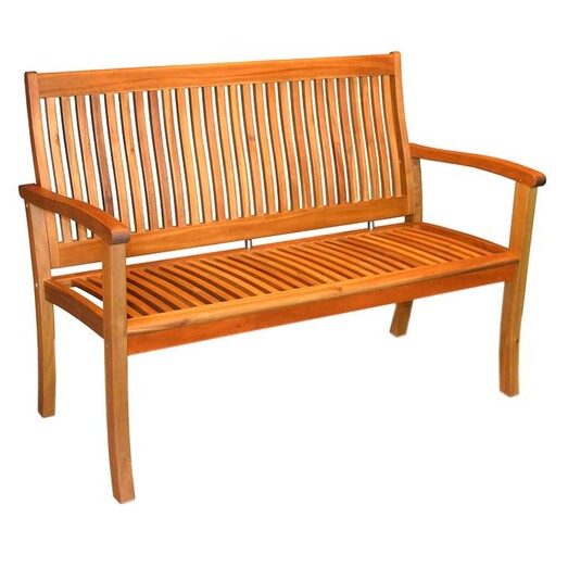 Picture of Espanyol 2 Seater Outdoor Bench Wood Natural QFurniture