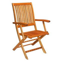 Picture of Espanyol Folding Outdoor Armchair Wood Natural QFurniture