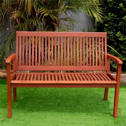 Picture of Espanyol Outdoor 2 Seater Bench Wood Oak QFurniture