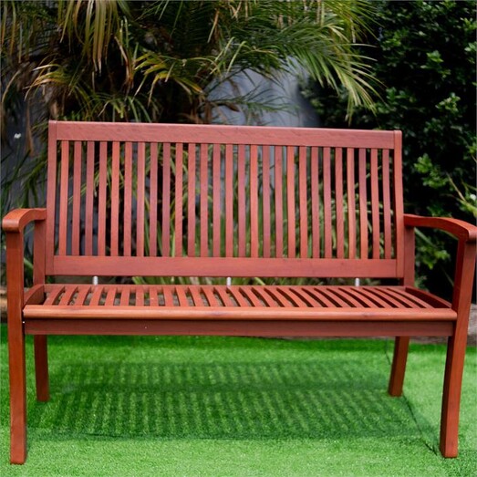 Picture of Espanyol Outdoor 3 Seater Bench Wood Oak QFurniture