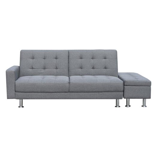 Picture of Espen 3-Seater Linen Sofa Bed with Ottoman Black Unique Home