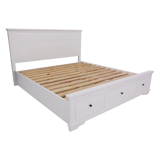Picture of Eugene Timber Bed Wood White Wash Dover Mason