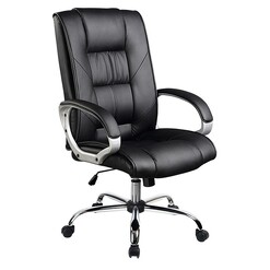 Picture of Eula Office Chair, Black Faux Leather Resort Living