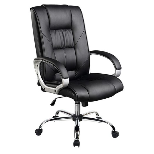 Picture of Eula Office Chair, Black Faux Leather Resort Living