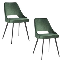 Picture of Eva Set of 2 Velvet Dining Chairs Assorted casabona