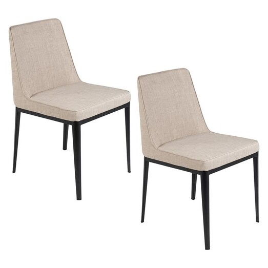 Picture of Eve Dining Chair (Set of 2) Fabric Mushroom Living by Design