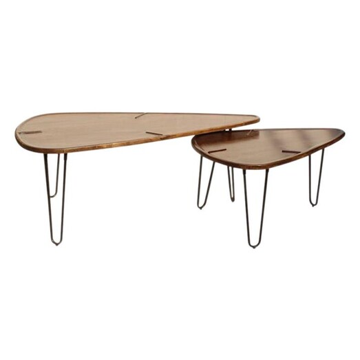 Picture of Evelyn Set of 2 Timber Nesting Tables in Black by j.elliot HOME Picture of Evelyn Set of 2 Timber Nesting Tables in Black by j.elliot HOME