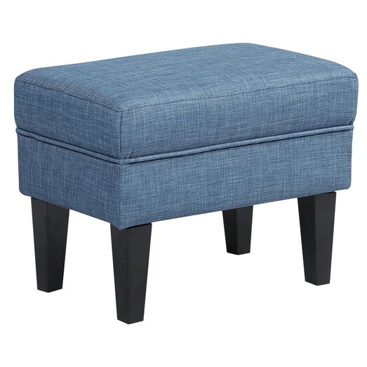 Picture of Evie Ottoman in Dark Blue by Dover Mason