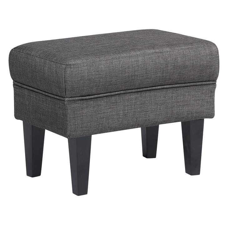 Picture of Evie Ottoman in Dark Grey by Dover Mason
