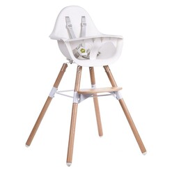 Picture of Evolu 2 Highchair, White Plastic Natural/White Childwood by Childhome