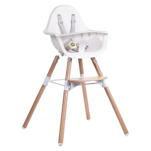 Picture of Evolu 2 Highchair, White Plastic Natural/White Childwood by Childhome Picture of Evolu 2 Highchair, White Plastic Natural/White Childwood by Childhome