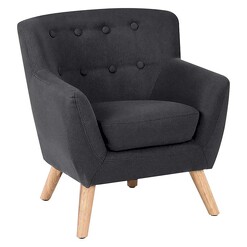 Picture of Evvie Kids' Armchair, Black Fabric Big Fun Club