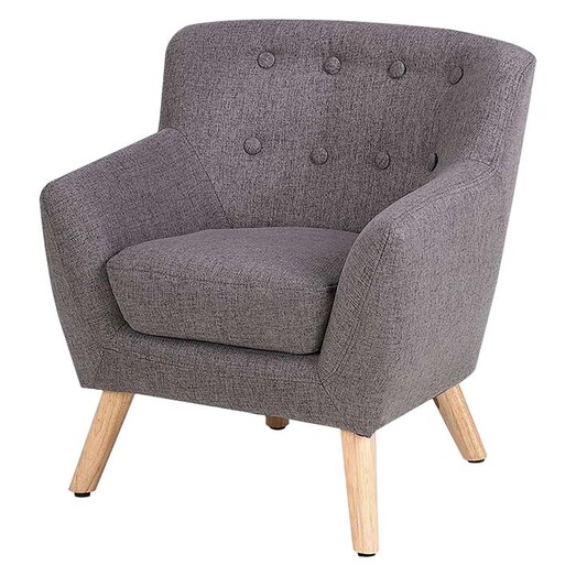 Picture of Evvie Kids' Armchair, Grey Fabric Big Fun Club Picture of Evvie Kids' Armchair, Grey Fabric Big Fun Club