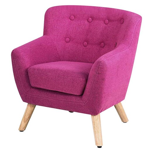 Picture of Evvie Kids' Armchair, Pink Fabric Big Fun Club