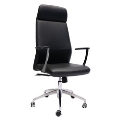 Picture of Executive High Back PU Leather Chair Faux Leather Black Rapidline