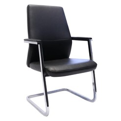 Picture of Executive Visitor PU Leather Chair Faux Leather Black Rapidline