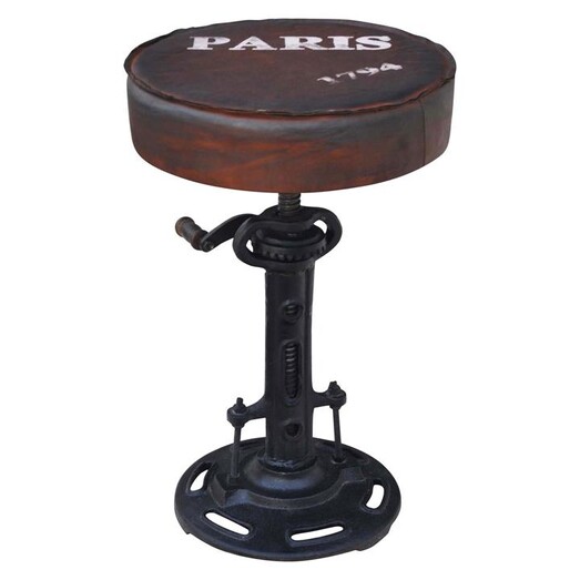 Picture of Exotic Paris Wind Up Stool Cast Iron Brown/Black Phil Bee Interiors Picture of Exotic Paris Wind Up Stool Cast Iron Brown/Black Phil Bee Interiors