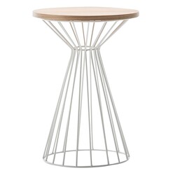 Picture of Fabiano Side Table, White/Neutral in Light Brown by Eastern Warehouse