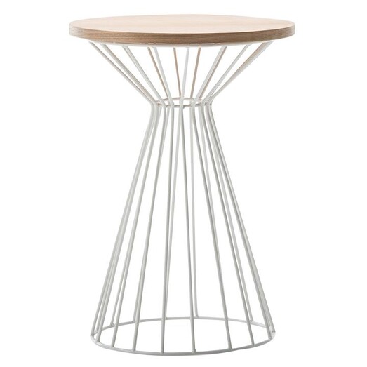 Picture of Fabiano Side Table, White/Neutral in Light Brown by Eastern Warehouse Picture of Fabiano Side Table, White/Neutral in Light Brown by Eastern Warehouse