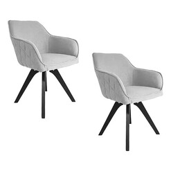 Picture of Fabio Linen Dining Chair (Set of 2) Grey HOMESTAR