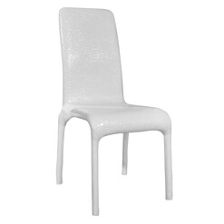 Picture of Fabio White Dining Chair Faux Leather Citron Life