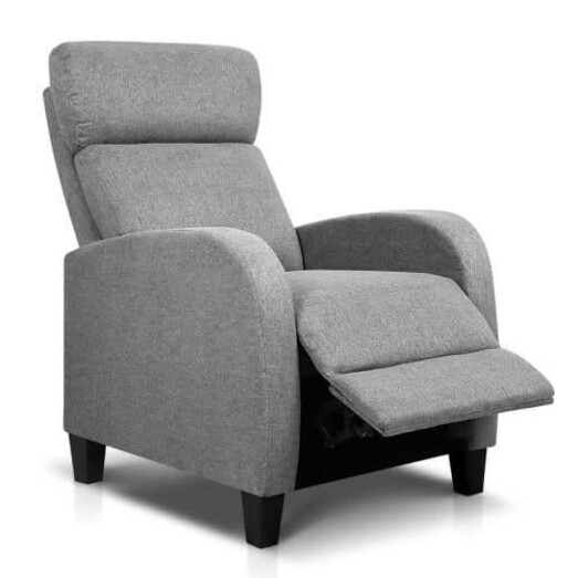 Picture of Fabric Reclining Armchair - Grey