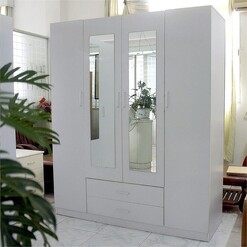 Picture of Fabula 2 Drawer Wardrobe with Mirror Melamine Assorted HEQS