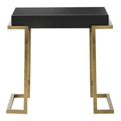 Picture of Faron Side Table Metal Black/Gold Castle Road Interiors