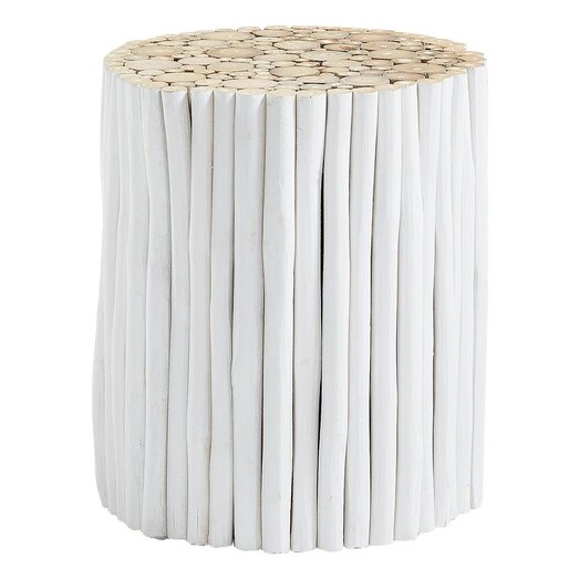 Picture of Faustino Stool in White by Vida & Co. Picture of Faustino Stool in White by Vida & Co.