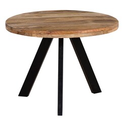 Picture of Faye Wooden Round Coffee Table in Black/Natural by Fab Habitat