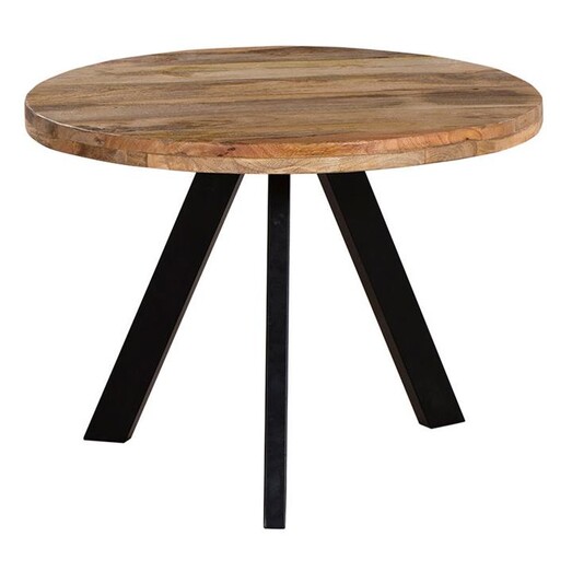 Picture of Faye Wooden Round Coffee Table in Black/Natural by Fab Habitat