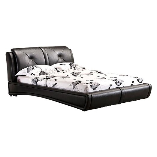 Picture of Fenton Bed Faux Leather Black Rothbury Home Picture of Fenton Bed Faux Leather Black Rothbury Home