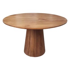 Picture of Fernando Round Teak Dining Table Size 120cm in Timber by Abide Interiors