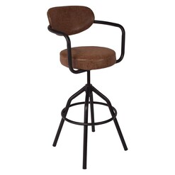 Picture of Ferris Bar Stool Leatherette Vintage Brown Alliance Furniture