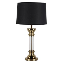 Picture of Figaro Table Lamp - Brass Base with Shade in Black by CAFE Lighting & Living