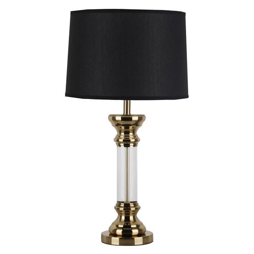 Picture of Figaro Table Lamp - Brass Base with Shade in Black by CAFE Lighting & Living