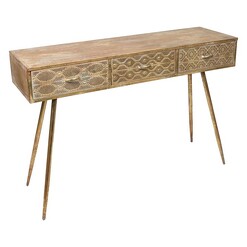 Picture of Filigree Console Table in Gold by Casa Uno