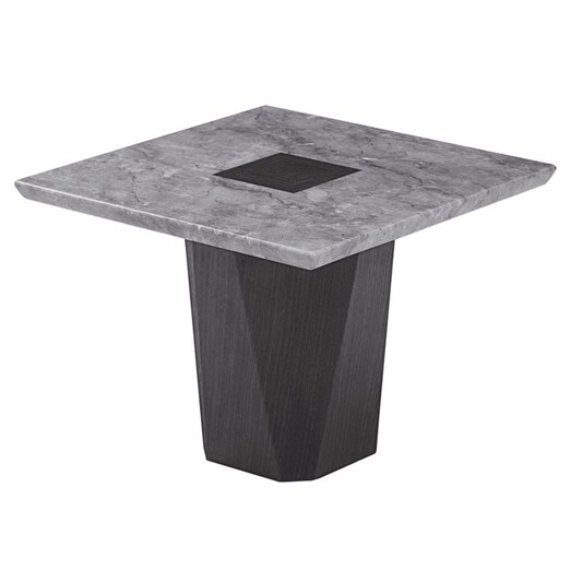 Picture of Filippa Marble Luxurious Square Lamp End Side Table - Grey & Brown Picture of Filippa Marble Luxurious Square Lamp End Side Table - Grey & Brown