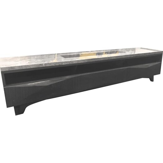 Picture of Filippa Marble Luxurious TV Stand Entertainment Unit Storage Cabinet - Grey & Brown Picture of Filippa Marble Luxurious TV Stand Entertainment Unit Storage Cabinet - Grey & Brown