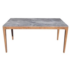 Picture of Finley Wooden Dining Table in Grey by HEQS
