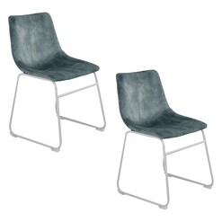 Picture of Fins Set of 2 Velvet Dining Chairs Assorted HOMESTAR