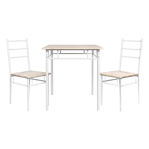 Picture of Finze 3-Piece Dining Set MDF Natural/White Resort Living Picture of Finze 3-Piece Dining Set MDF Natural/White Resort Living