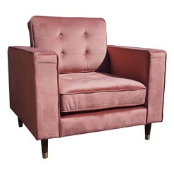 Picture of Fiona Velvet Armchair Polyester Pink HEQS