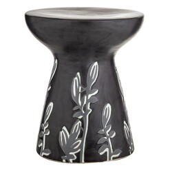 Picture of Fiora Side Table/Stool Ceramic Black/White/Grey Amalfi