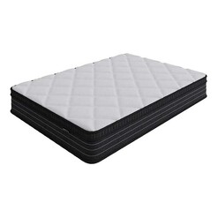 Picture of Firm Foam Pillow Topped Pocket Spring Mattress Fabric White/Black Regal Royal Design